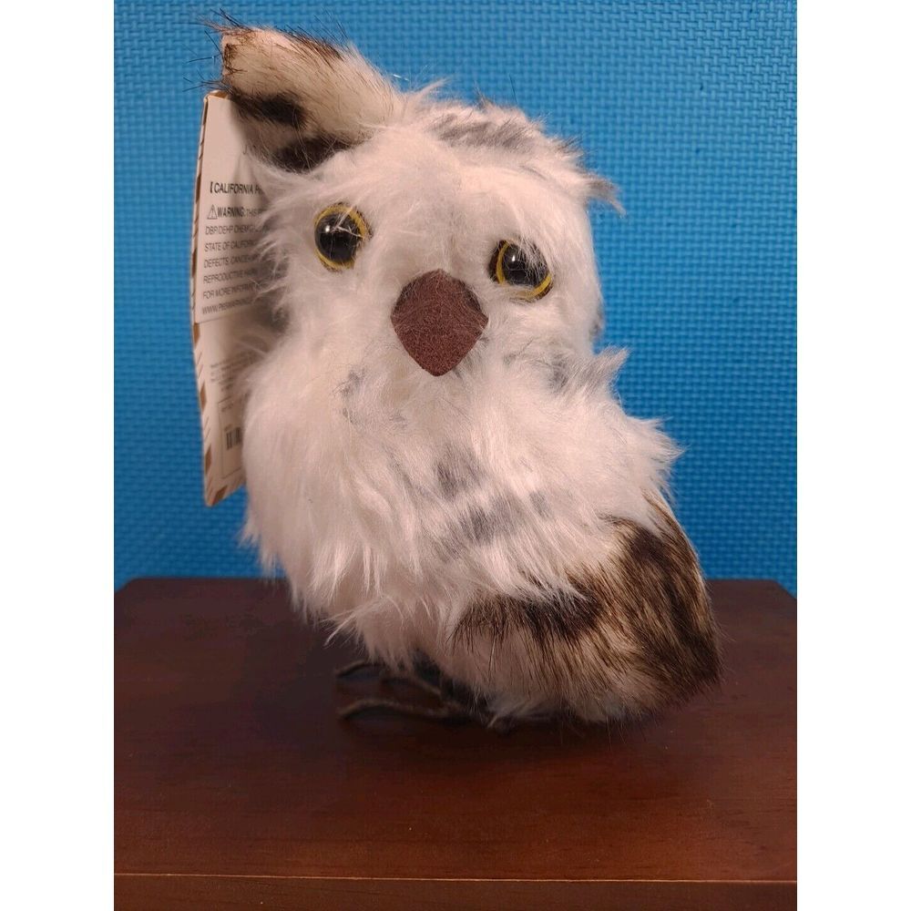 New Northpole Trading Snow Owl Hoot Gray White Table Top Decoration‎ Ornament